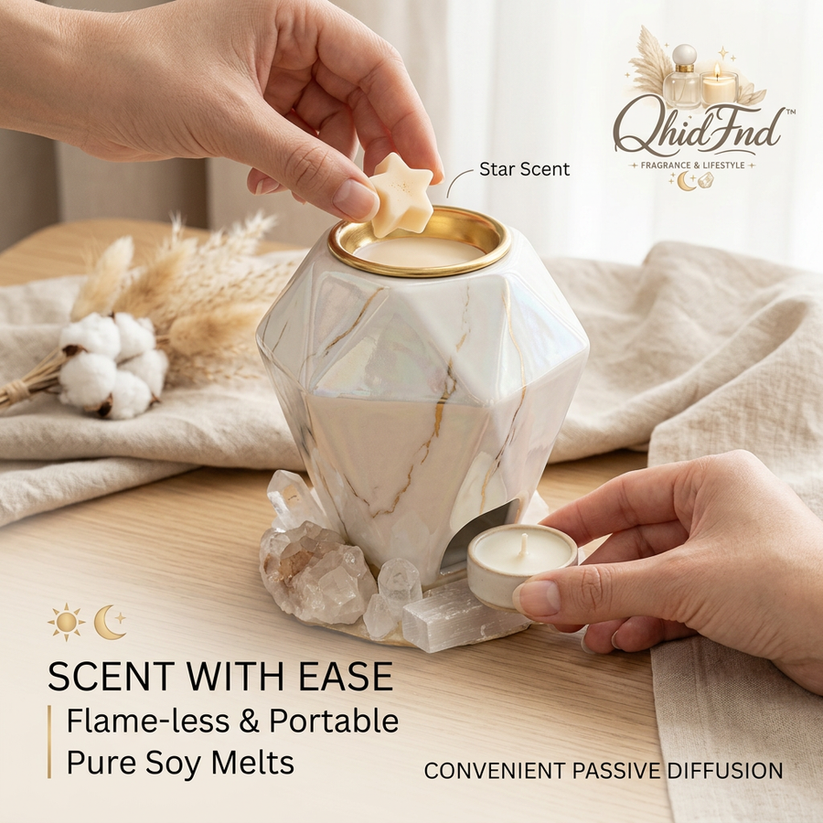 Crystal-Base Ceramic Wax Melt Warmer