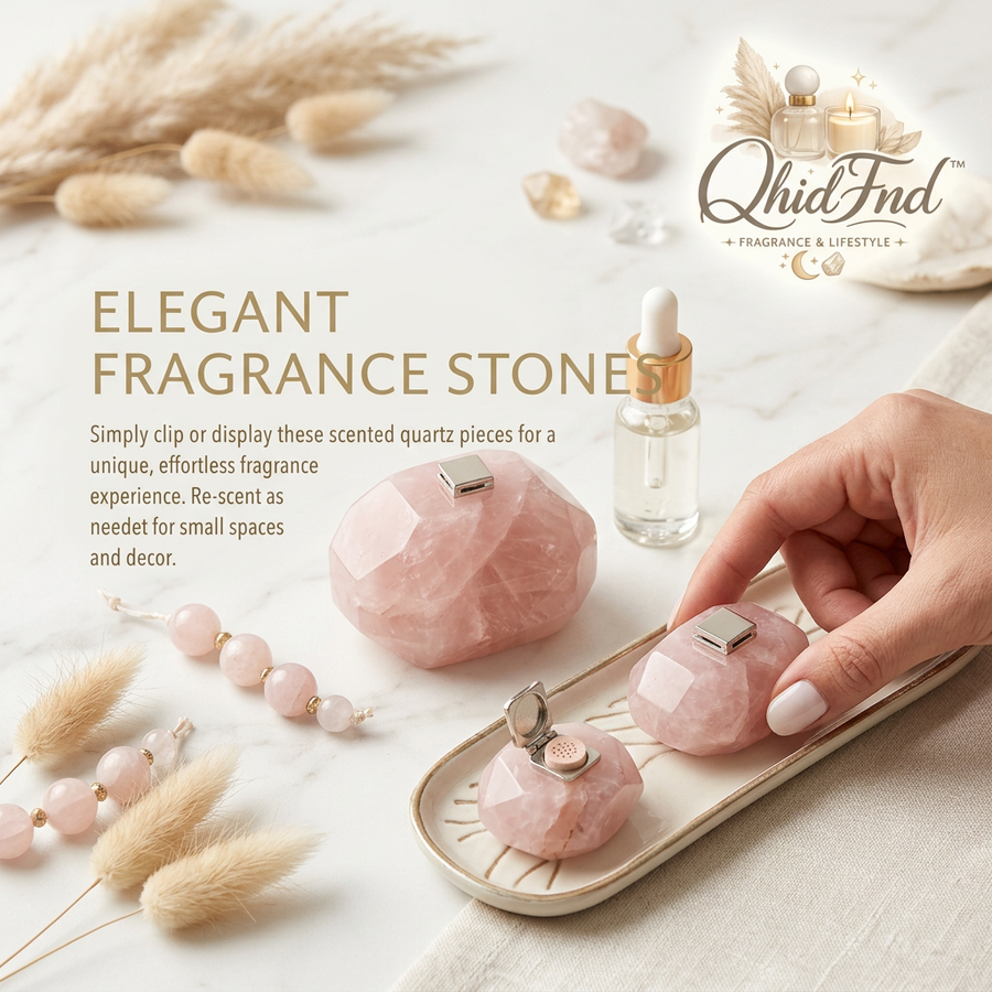 Rose Quartz Passive Fragrance Stone Set